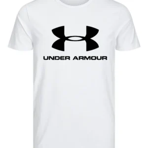 ΚΟΝΤΟΜΑΝΙΚΗ ΜΠΛΟΥΖΑ ΑΠΟ 100% ΒΑΜΒΑΚΙ ΜΕ ΜΑΥΡΟ LOGO - ΛΕΥΚΟ - UA