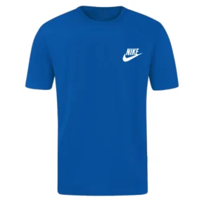 T-SHIRT 100% ΒΑΜΒΑΚΙ ΜΕ LOGO - ΜΠΛΕ ΡΟΥΑ - NIKE ΜΙΚΡΟ