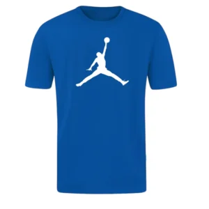 T-SHIRT 100% ΒΑΜΒΑΚΙ ΜΕ LOGO - ΜΠΛΕ ΡΟΥΑ - ΤΖΟΡΝΤΑΝ ΜΕΓΑΛΟ