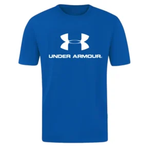 T-SHIRT ΑΠΟ 100% ΒΑΜΒΑΚΙ ΜΕ ΛΕΥΚΟ LOGO - ΜΠΛΕ ΡΟΥΑ - UA