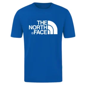 T-SHIRT 100% ΒΑΜΒΑΚΙ ΜΕ LOGO - ΜΠΛΕ ΡΟΥΑ - THE NORTH FACE ΜΕΓΑ΄ΛΟ