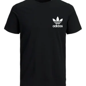 T-SHIRT 100% ΒΑΜΒΑΚΙ ΜΕ LOGO - ΜΑΥΡΟ - ΤΡΙΦΥΛΛΙ ΜΙΚΡΟ