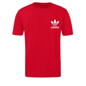 T-SHIRT 100% ΒΑΜΒΑΚΙ ΜΕ LOGO - ΚΟΚΚΙΝΟ - ΤΡΙΦΥΛΛΙ ΜΙΚΡΟ