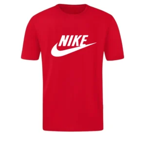 T-SHIRT 100% ΒΑΜΒΑΚΙ ΜΕ LOGO - ΚΟΚΚΙΝΟ - NIKE ΜΕΓΑΛΟ