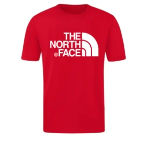T-SHIRT 100% ΒΑΜΒΑΚΙ ΜΕ LOGO - ΚΟΚΚΙΝΟ - THE NORTH FACE ΜΕΓΑΛΟ