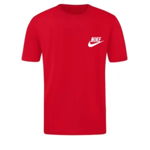 T-SHIRT 100% ΒΑΜΒΑΚΙ ΜΕ LOGO - ΚΟΚΚΙΝΟ - NIKE ΜΙΚΡΟ