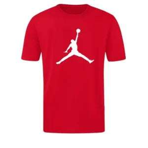 T-SHIRT 100% ΒΑΜΒΑΚΙ ΜΕ LOGO - ΚΟΚΚΙΝΟ - ΤΖΟΡΝΤΑΝ ΜΕΓΑΛΟ