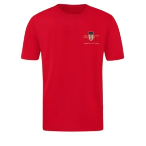 T-SHIRT 100% ΒΑΜΒΑΚΙ ΜΕ LOGO - ΚΟΚΚΙΝΟ - GANT ΜΙΚΡΟ