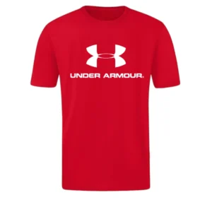 T-SHIRT ΑΠΟ 100% ΒΑΜΒΑΚΙ ΜΕ ΛΕΥΚΟ LOGO - ΚΟΚΚΙΝΟ - UA