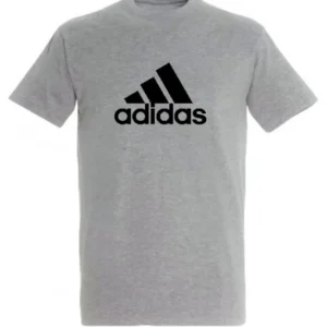 T-SHIRT 100% ΒΑΜΒΑΚΙ ΜΕ LOGO - ΓΚΡΙ - ΓΡΑΜΜΕΣ ΜΕΓΑΛΟ