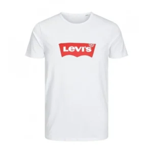 T-SHIRT 100% ΒΑΜΒΑΚΙ ΜΕ LOGO - ΛΕΥΚΟ - LEVIS ΜΕΓΑΛΟ