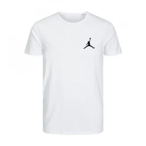 T-SHIRT 100% ΒΑΜΒΑΚΙ ΜΕ LOGO - ΛΕΥΚΟ - ΤΖΟΡΝΤΑΝ ΜΙΚΡΟ