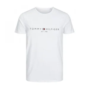 T-SHIRT 100% ΒΑΜΒΑΚΙ ΜΕ LOGO - ΛΕΥΚΟ - TOMMY 1985