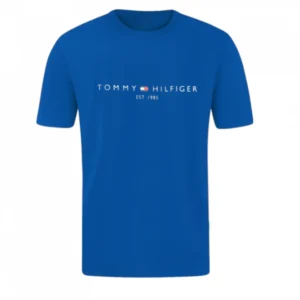 T-SHIRT 100% ΒΑΜΒΑΚΙ ΜΕ LOGO - ΜΠΛΕ ΡΟΥΑ - TOMMY 1985