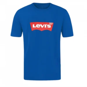 T-SHIRT 100% ΒΑΜΒΑΚΙ ΜΕ LOGO - ΜΠΛΕ ΡΟΥΑ - LEVIS ΜΕΓΑΛΟ