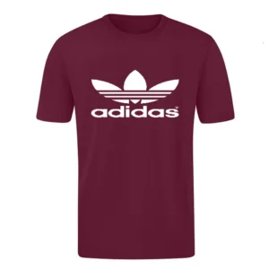 T-SHIRT 100% ΒΑΜΒΑΚΙ ΜΕ LOGO - ΜΠΟΡΝΤΟ - ΤΡΙΦΥΛΛΙ ΜΕΓΑΛΟ