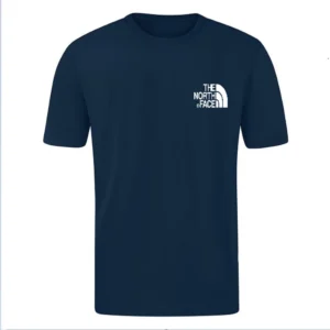 T-SHIRT 100% ΒΑΜΒΑΚΙ ΜΕ LOGO - ΜΠΛΕ ΣΚΟΥΡΟ - THE NORTH FACE ΜΙΚΡΟ