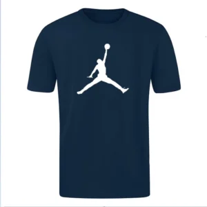 T-SHIRT 100% ΒΑΜΒΑΚΙ ΜΕ LOGO - ΜΠΛΕ ΣΚΟΥΡΟ - ΤΖΟΡΝΤΑΝ ΜΕΓΑΛΟ