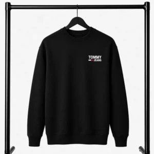 Μαύρο Φούτερ Λαιμοκοψη Tommy Jeans