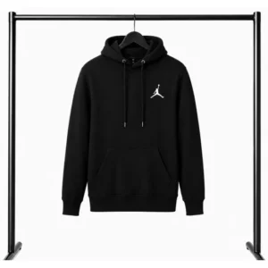 Μαύρο φούτερ με κουκούλα Jordan με Logo