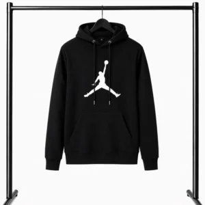Μαύρο φούτερ με κουκούλα Jordan με Logo