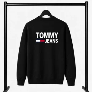 Μαύρο Φούτερ Λαιμοκοψη Tommy Jeans