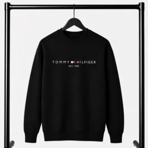 Μαύρο Φούτερ Λαιμοκοψη Tommy Hilfiger Est. 1985