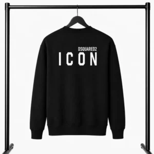 Μαύρο Φούτερ Λαιμοκοψη Dsquared2 Icon
