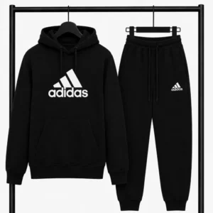 Σετ Φόρμας ADIDAS με Φούτερ κουκούλα  & Παντελόνι – Μαύρο