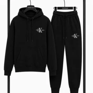 Σετ Φόρμας CALVIN KLEIN JEANS με Φούτερ κουκούλα  & Παντελόνι – Μαύρο