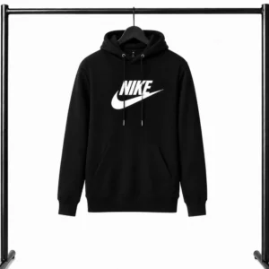 Μαύρο φούτερ με κουκούλα Nike με Logo