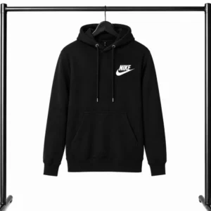 Μαύρο φούτερ με κουκούλα Nike με Logo
