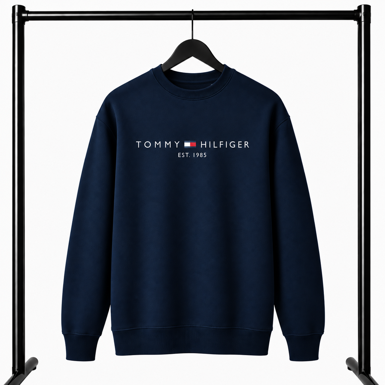 Μπλε Σκούρο Φούτερ Λαιμοκοψη Tommy Hilfiger Est. 1985