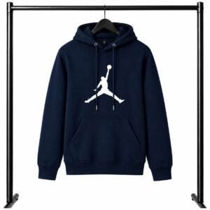 Μπλε σκούρο φούτερ με κουκούλα Jordan με Logo