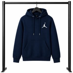 Μπλε σκούρο φούτερ με κουκούλα Jordan με Logo