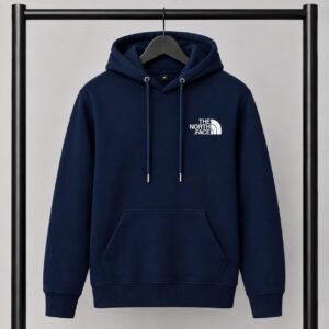 Μπλε σκούρο φούτερ με κουκούλα The North Face με Logo