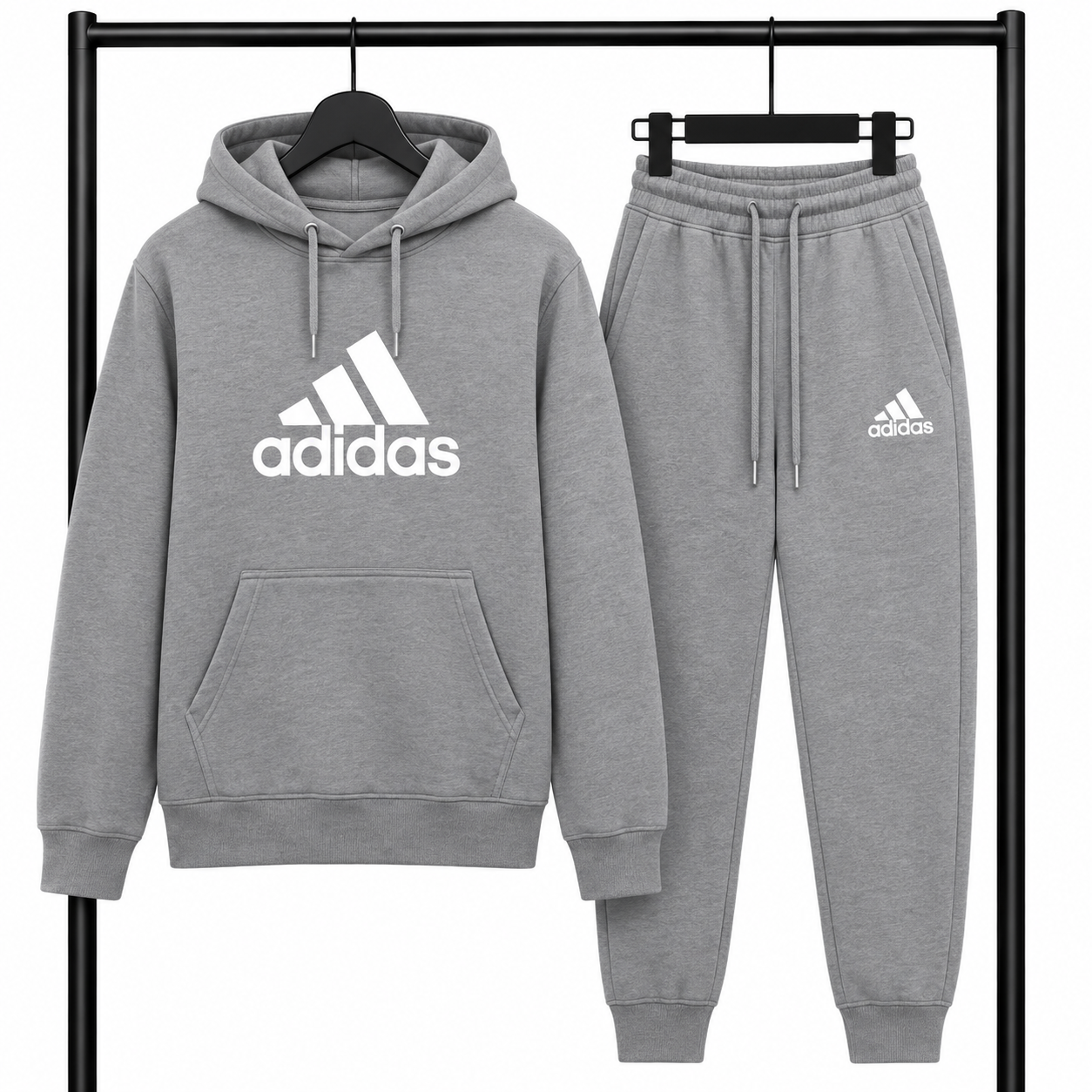 Σετ Φόρμας ADIDAS με Φούτερ κουκούλα  & Παντελόνι – Γκρι