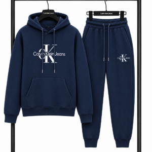 Σετ Φόρμας CALVIN KLEIN JEANS με Φούτερ κουκούλα & Παντελόνι – Μπλε σκούρο