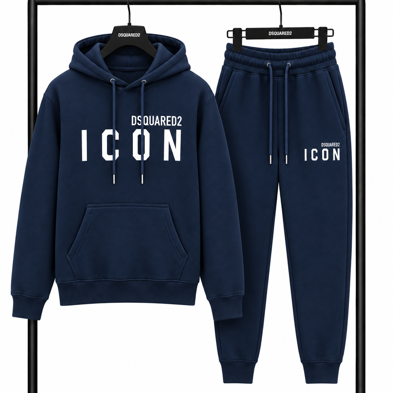 Σετ Φόρμας DSQUARED2 ICON με Φούτερ κουκούλα & Παντελόνι – Μπλε σκούρο