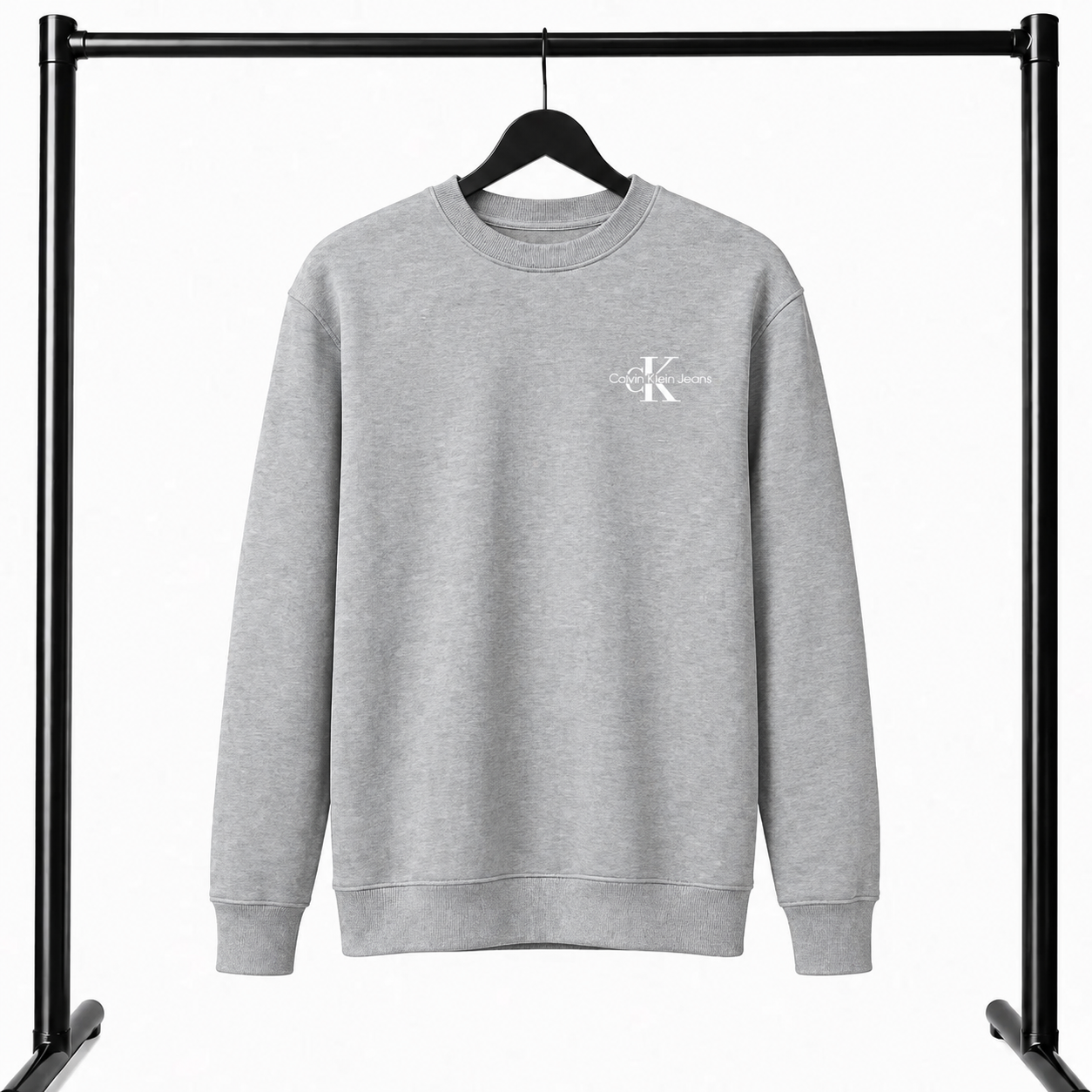 Γκρι Φούτερ Λαιμοκοψη Calvin Klein Jeans