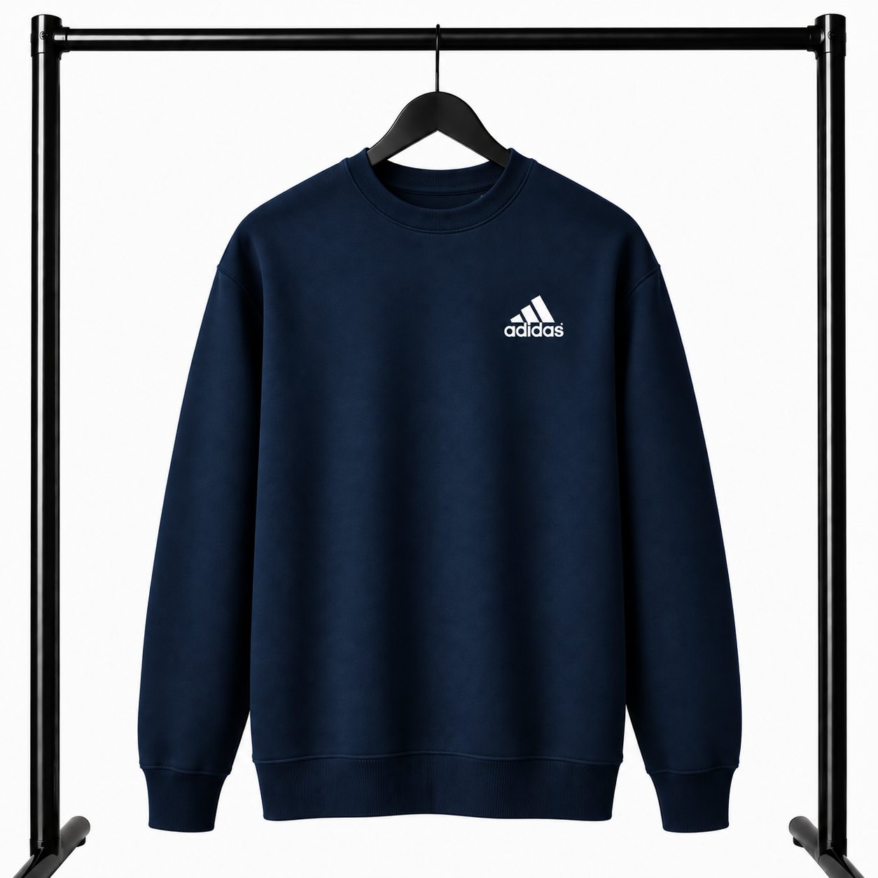 Μπλε Σκούρο Φούτερ Λαιμοκοψη Adidas