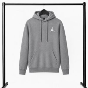 Γκρι φούτερ με κουκούλα Jordan με Logo