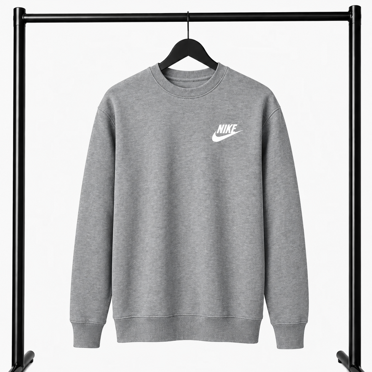 Γκρι Φούτερ Λαιμοκοψη Nike