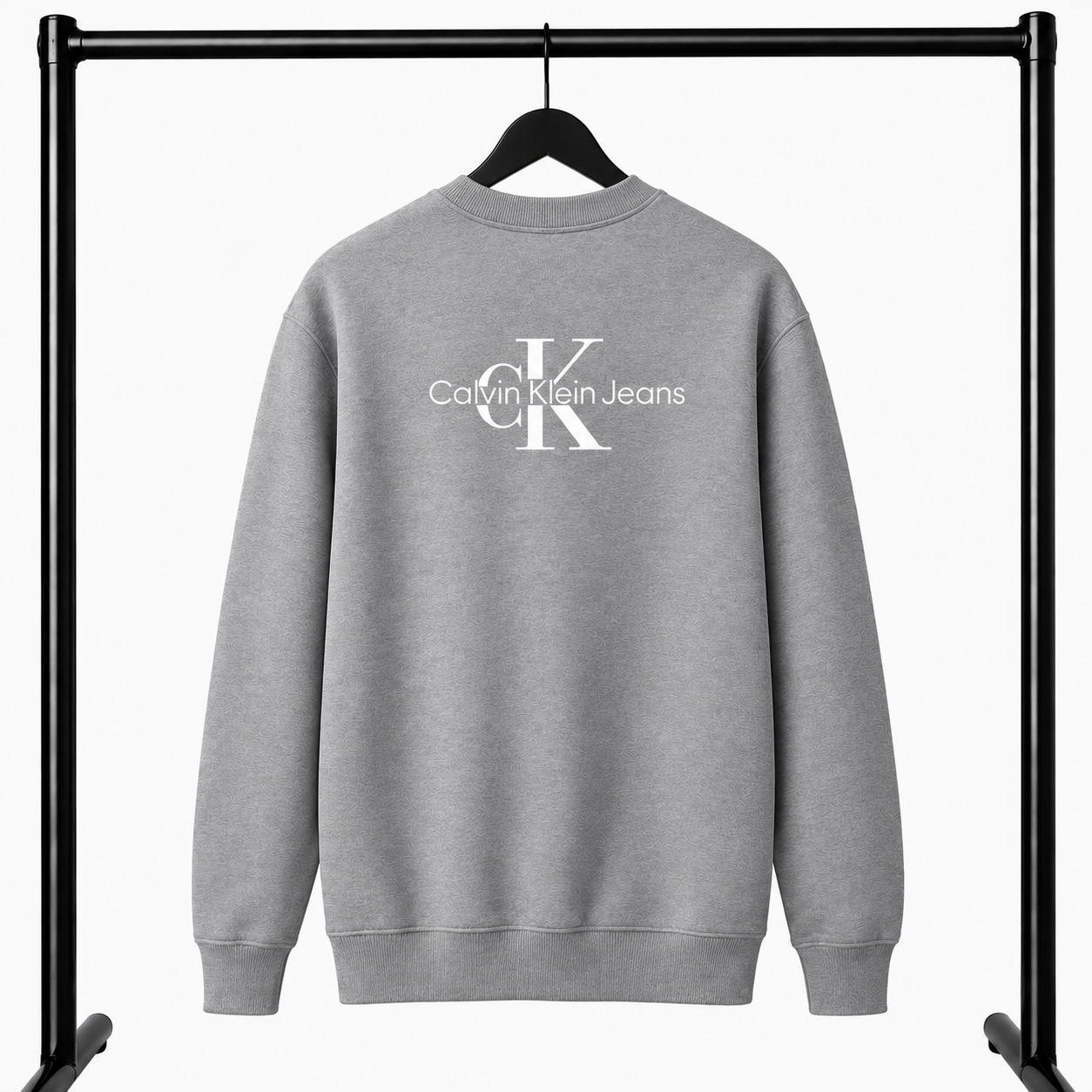 Γκρι Φούτερ Λαιμοκοψη Calvin Klein Jeans