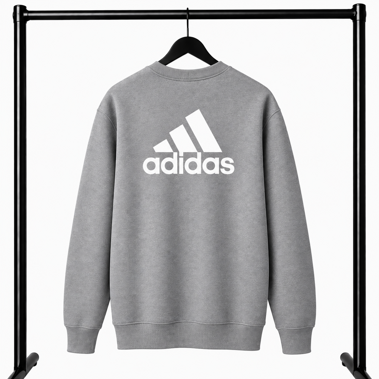 Γκρι Φούτερ Λαιμοκοψη Adidas