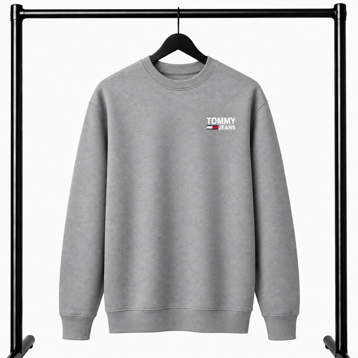 Γκρι Φούτερ Λαιμοκοψη Tommy Jeans