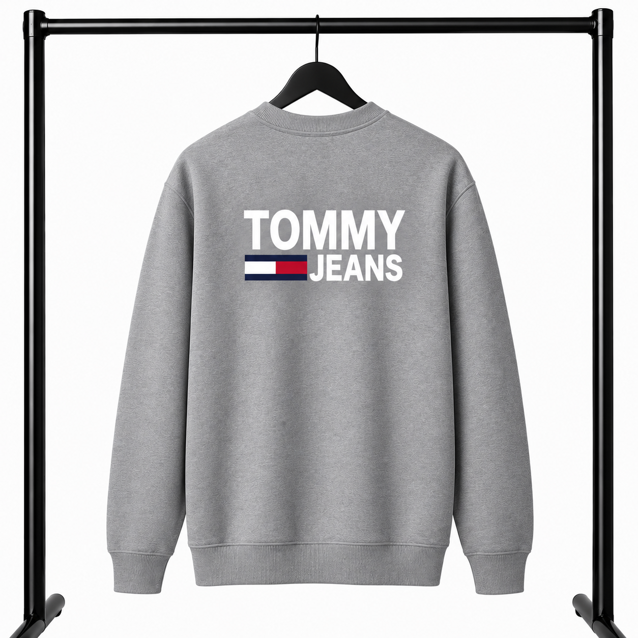 Γκρι Φούτερ Λαιμοκοψη Tommy Jeans