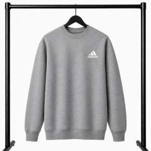 Γκρι Φούτερ Λαιμοκοψη Adidas