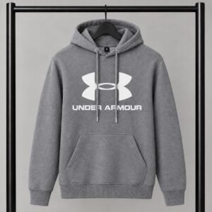 Γκρι φούτερ με κουκούλα Under Armour με Logo