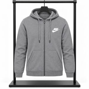 Ζακέτα Φούτερ γκρι με Κουκούλα & Φερμουάρ Nike